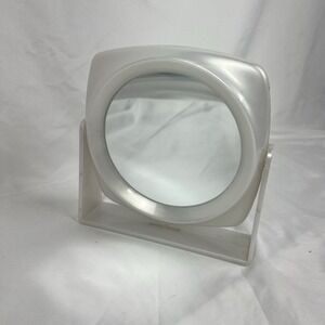 Vintage Pearlescent White Vanity Mirror Minimalist Retro Bathroom‎ Decor